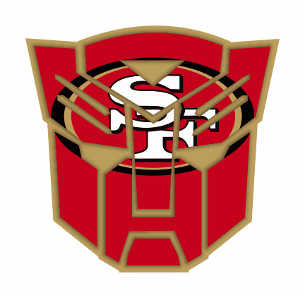 Autobots San Francisco 49ers logo iron on paper